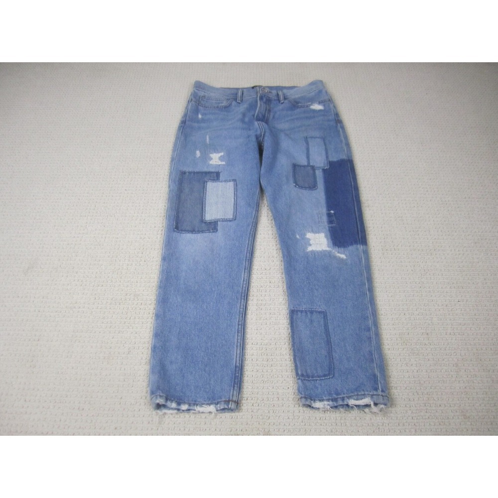 BDG Urban Outfitters Jeans Womens‎ 30 Blue Dad Slim Taper Fit Patchwork Hi Rise